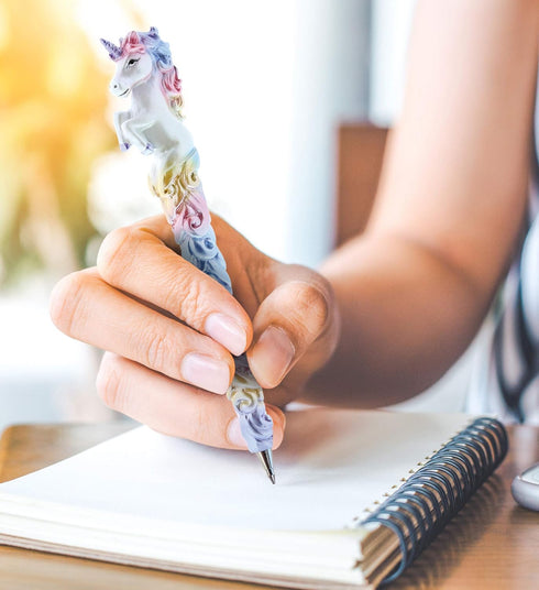 Sparkle Tail Unicorn Pen - Cute Unicorn Ballpoint Pen with Black Ink - Unique Girly Pen for Kids' Unicorn Stationery