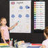 Daily Schedule Pocket Chart, Classroom Charts with 13+1 Pockets, 13 Double-Sided Reusable Colored Cards (Black, 13” x