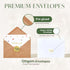 WarmPress Creative 100 Pack 4x6 300GSM Set Thank You Cards with Envelopes Bulk - Gold Foil Floral Blank Notes
