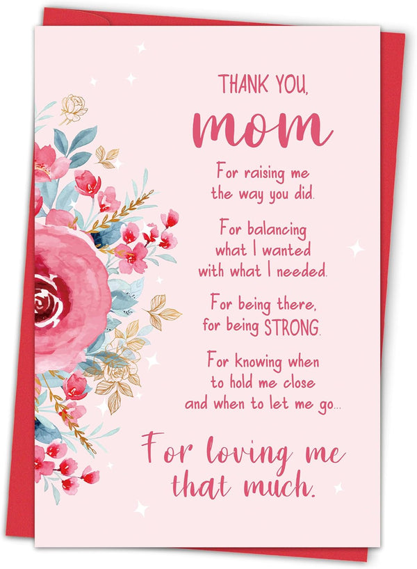 Mothers Day Card for Stepmom, Heartfelt Mother's Day Cards for Mom, Stepmom,