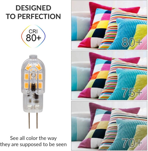Simba Lighting LED G4 Bulb, 5 Pack, 1.5W T3 20W Halogen Replacement, 12V AC/DC, Soft White 3000K