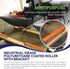 2 Pack Polyurethane Coated Roller with Bracket - Durable Conveyor Rollers for Smooth Material Handling - 1.5" Diameter,