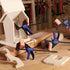 WORKPRO 6" Mini Bar Clamps Set, One-Handed Clamp/Spreader, 4 Pack Wood Clamps with 50LBS Load Limit