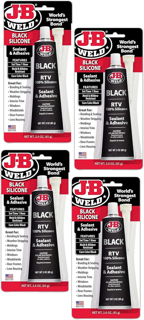 J-B Weld 31319 RTV Silicone Sealant and Adhesive - Black - 3 oz.