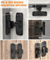 90/180 Degree Barn Door Lock, Small Flip Gate Latches Hardware, Sliding Door Latch Lock for Cabinets, Black