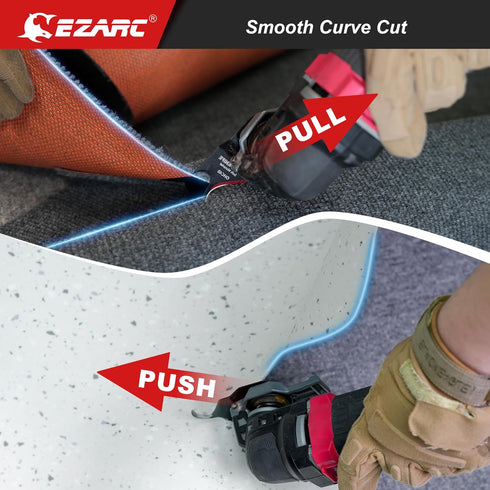 EZARC 3PCS Oscillating Multi Tool Hook Knife Blade, Multitool Saw Blades for Cutting Soft Materials