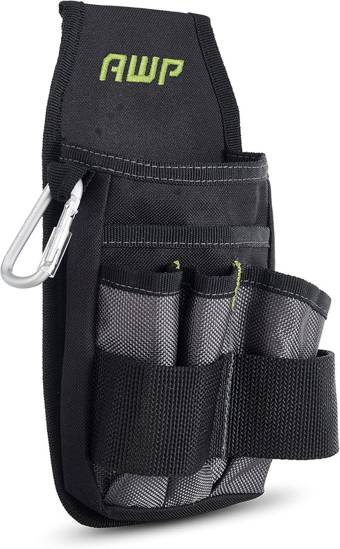 AWP Tool Organizer Pouch with 7 Pockets & Loops, Heavy-Duty Metal Belt Clip Attachment