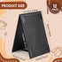 2 Supplies(12 Pack,5 7 Inch) Gerrii Leatherette Table Tents Black PU Leather Menu Covers Bulk Double Sided Frame Sign