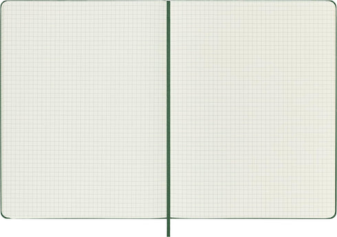 Moleskine Classic Hard Cover Notebook: XL (7.5" x 9.5") Squared/Grid, Myrtle Green, 192 Pages