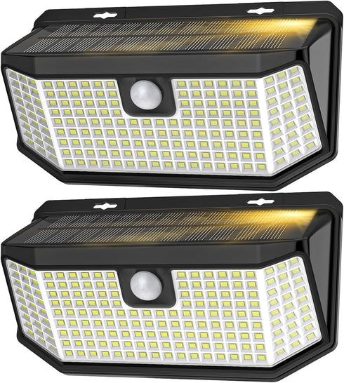 Aootek Solar Lights Outdoor 182 LEDs 2500Lm Solar Motion Sensor Lights IP65