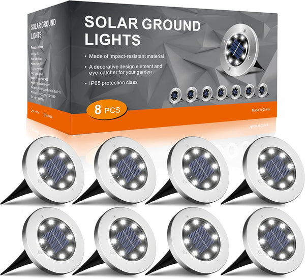 INCX 4.6 inch Solar Lights for Outside,8 Pack Solar Light Outdoor Waterproof,
