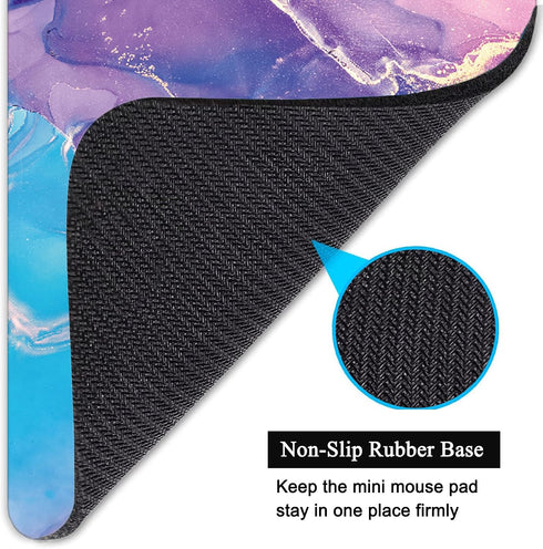 COUKASO 6 8 Inch Small Mouse Pad, Mini Mouse Pad X with Non-Slip Rubber Base for Keyboard Tray Laptops Wireless Mouse