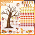 Chivertion 150 Pcs Fall Classroom Tree Bulletin Board Set, Happy Fall Decorations with Maple Leaves and Pumpkins