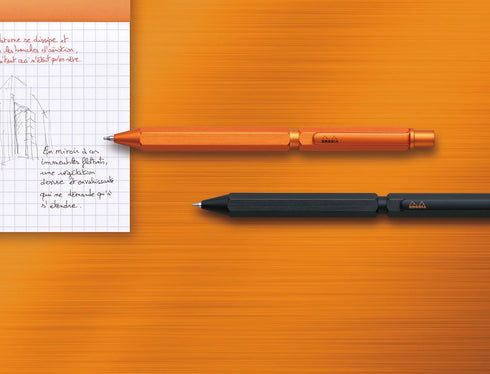 RHODIA 9340C - 3 in 1 scRipt Multipen, 2 Ballpoint Pens 0.5 mm Black & Red + 1 Graphite Mechanical Pencil 0.5 mm,