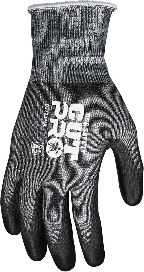 MCR Safety 92723PUM Cut Pro 13 Gauge HyperMax Work Glove, Cut Protection Glove, Polyurethane Coated Palm & Fingertips, Medium