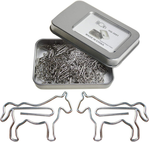 Cute Paper Clips Horse, Animal Shaped Page Marker for Office School Supplies - Gift Idea 30 Counts