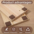 DOPENSPI 8 Pcs Anti-Slip Cutting Board Stabilizer Pads, Self-Adhesive Square Pads for Cutting Board Rubber Grippers