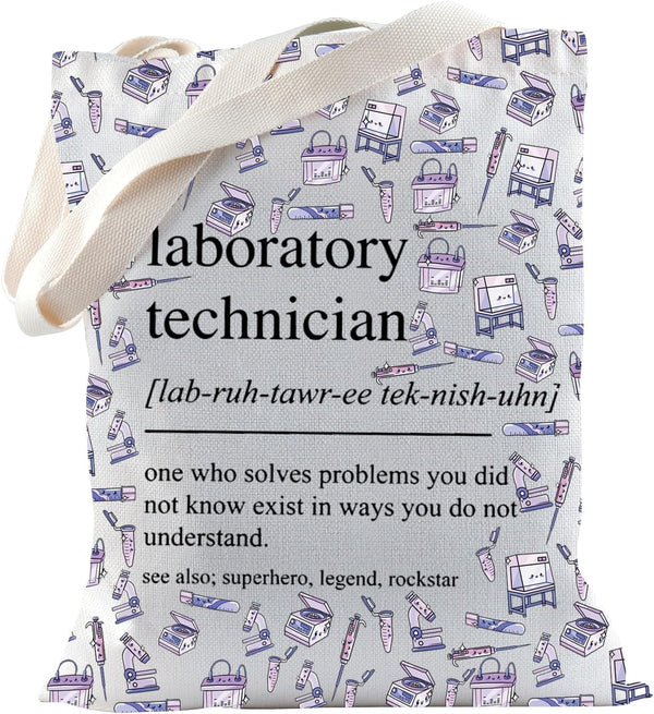 TSOTMO Laboratory Technician Tote Bag, Lab Life Gift for Medical Technologist, Science Gift for Scientist