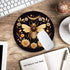 Bees Round Mouse Pad, Customized Mousepad with Non-Slip Rubber Base for Computers and Laptop Office Desk