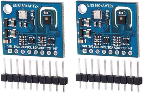 2 pcs ENS160+AHT21 CO2 eCO2 TVOC Air Quality and Temperature and Humidity Sensor Module