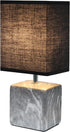 LT1217-BOB 11.81" Simple Designs Mini Marble Ceramic Cube Table Lamp, for Living Room, Bedroom, Office, Black
