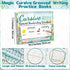 4 Pack gisgfim Grooved Cursive Handwriting Workbook Kit Magic Reusable Grooved Handwriting Practice with Disappearing