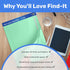 Find It File Folder Notepad - Pack of 12, 9.5 x 12.5 Inch Notebook Organizer for Filing and Document