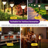 SATUY 10 Pcs Solar Light Ground Stakes Kit, ABS Plastic Ground Stakes & Round Bases with Mounting Screws Replacement