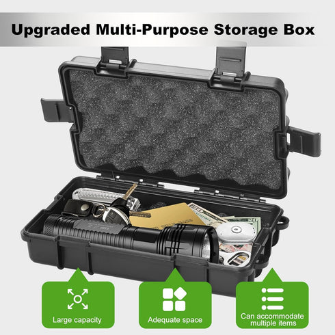 Upgraded Black Magnetic Key Box for Under Car, Waterproof Magnetic Key Holder for Outdoor Vehicles - Hidden Key Box