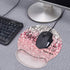 Ergonomic Mouse Pad with Wrist Support and Coasters Set, Cute Non-Slip PU Base, Pink Glitter Quote Bible Verse