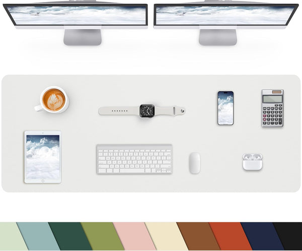 Extra Large Desk pad, Leather Desk Pad Protector,Office Desk Mat,Mouse Pad, Non-Slip