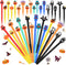 Yeaqee 120 Pieces Halloween Pens, Pumpkin Skull Bat Rollerball Gel Ink Pens for Student Stationery Supplies
