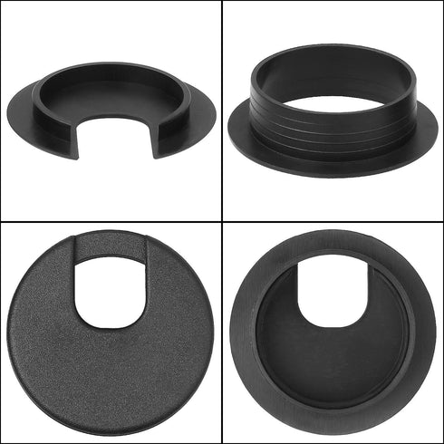 2" White Plastic Desk Grommet, HNBun 20 Pack Cable Wire Grommet for Tidy Cable Hole Cover Organizers (50mm Mounting