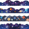 VABAMNA 120ft Outer Space Bulletin Board Borders - Galaxy Star Planet Astronaut Trim, 4 Patterns for Classroom Decor