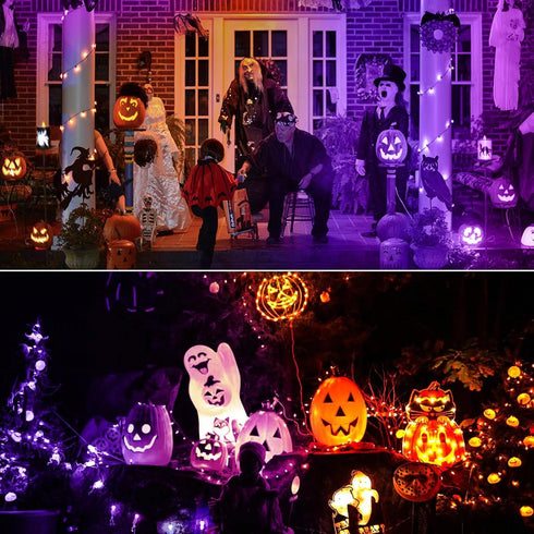 Purple Light Bulbs for Outdoor Porch - 9W E26 Base LED Bulb for Halloween, Christmas, Wedding, Party, 2-Pack
