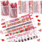 Leinuosen 72 Pcs Valentine's Day Ballpoint Pen, Black Ink Pens, Heart Pens for School Office Supplies