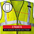 Coast SV300 Rechargeable High Visibility Safety Vest, Dual Mode, Zip Front, 2 Pockets, ANSI/ISEA Standards, Yellow XL