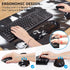 Gaming Mouse Pad XXL Large Desk, Cute Black Cowhide Extended Mousepad with Memory Foam Wrist Rest