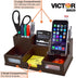 Victor Desk Organizer with Smart Phone Holder - Mocha Brown, Model B9525