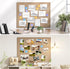 MaxGear Extra Large Bulletin Board, 48" x 36", Foldable Felt Board for Office, Home, School, Beige Brown