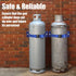 2PCS Propane Tank Holder, High Quality ABS Gas Cylinder Mount with Screws and Safety Chain, Supported 4"-12" (Pack of