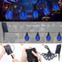 33Ft 15 Bulbs, Solar String Lights for Outside, Solar Patio Lights with Flickering Flame Light Waterproof Blue Solar