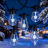 50FT 16Pcs S14 Bulb(1 Spare),4 Bulb LED Outdoor String Lights, Patio Lights with Shatterproof Lighting Mode