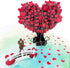 Liif Love Tree Couple 3D Greeting Pop Up Card, Happy Anniversary, Wedding, Birthday, for Wife, Husband, Large Size