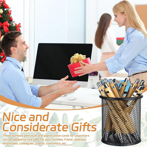 DAVAXI 96 Pcs Employee Appreciation Gifts Bulk Inspirational Ballpoint Pens with Thank You Gift Cards Motivational