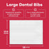 13.5" 18" 2-Ply Pack 125) Dealmed Disposable x Dental Bibs, Tissue/Poly, Bulk Tattoo Bibs, Great for First Aid Kits