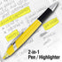 SyPen Highlighter with Ballpoint Pen Combo, 10 Pack in Bright Colors