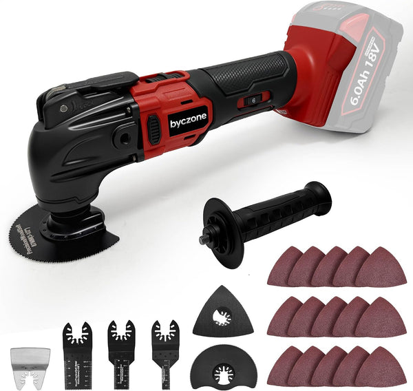 Oscillating Multi Tools for Milwaukee 18V Battery, Cordless Multitool with 6 Variable