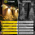 4 Pack 8 T-SUN Solar Fence Lights Outdoor, Waterproof Fence Lights Solar Powered Mode RGB & Warm WhiteColor Changing