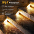 4 Pack Solar Step Lights, IP67 Outdoor Waterproof LED Triangle Lights for Garden Yard Patio, Porch, Front Door,